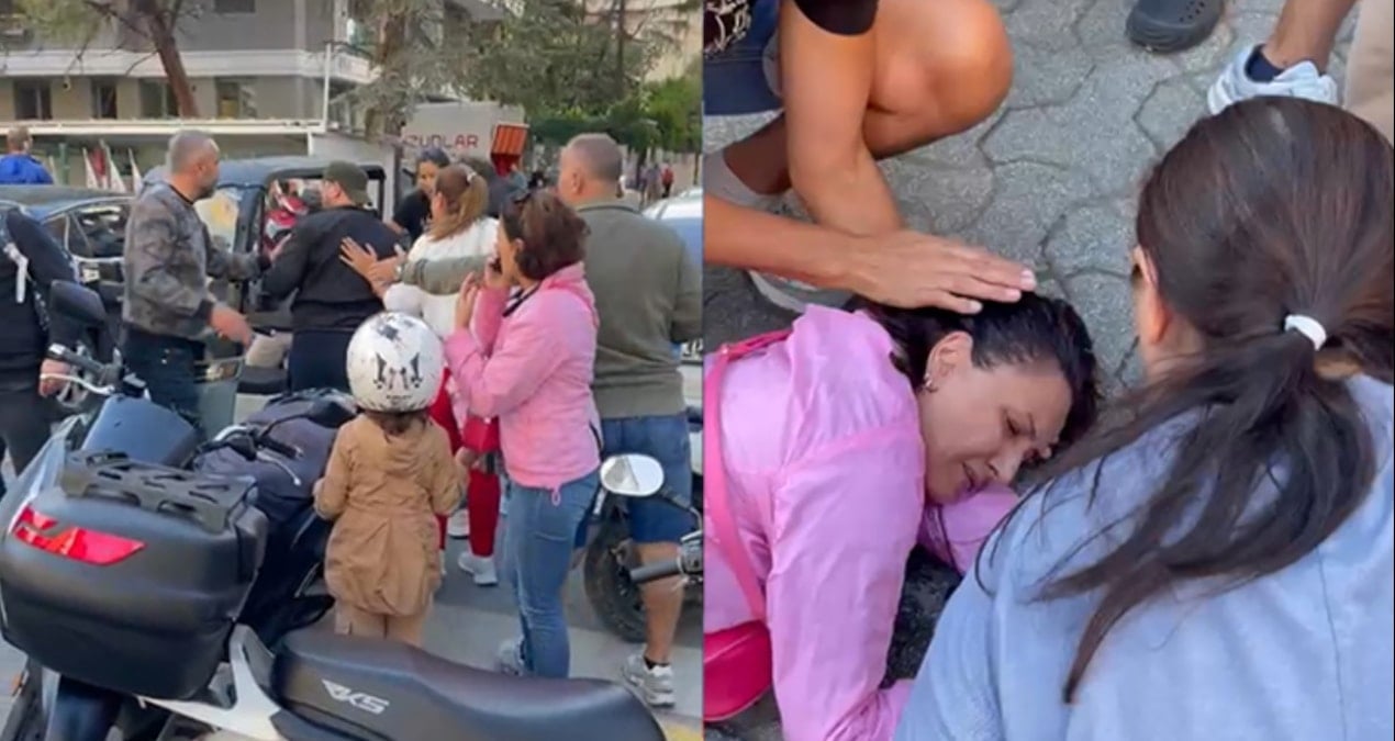 kadikoyde carptigi kadin bayildi tepki gosterenlere bicak cekti mVEjTyjm