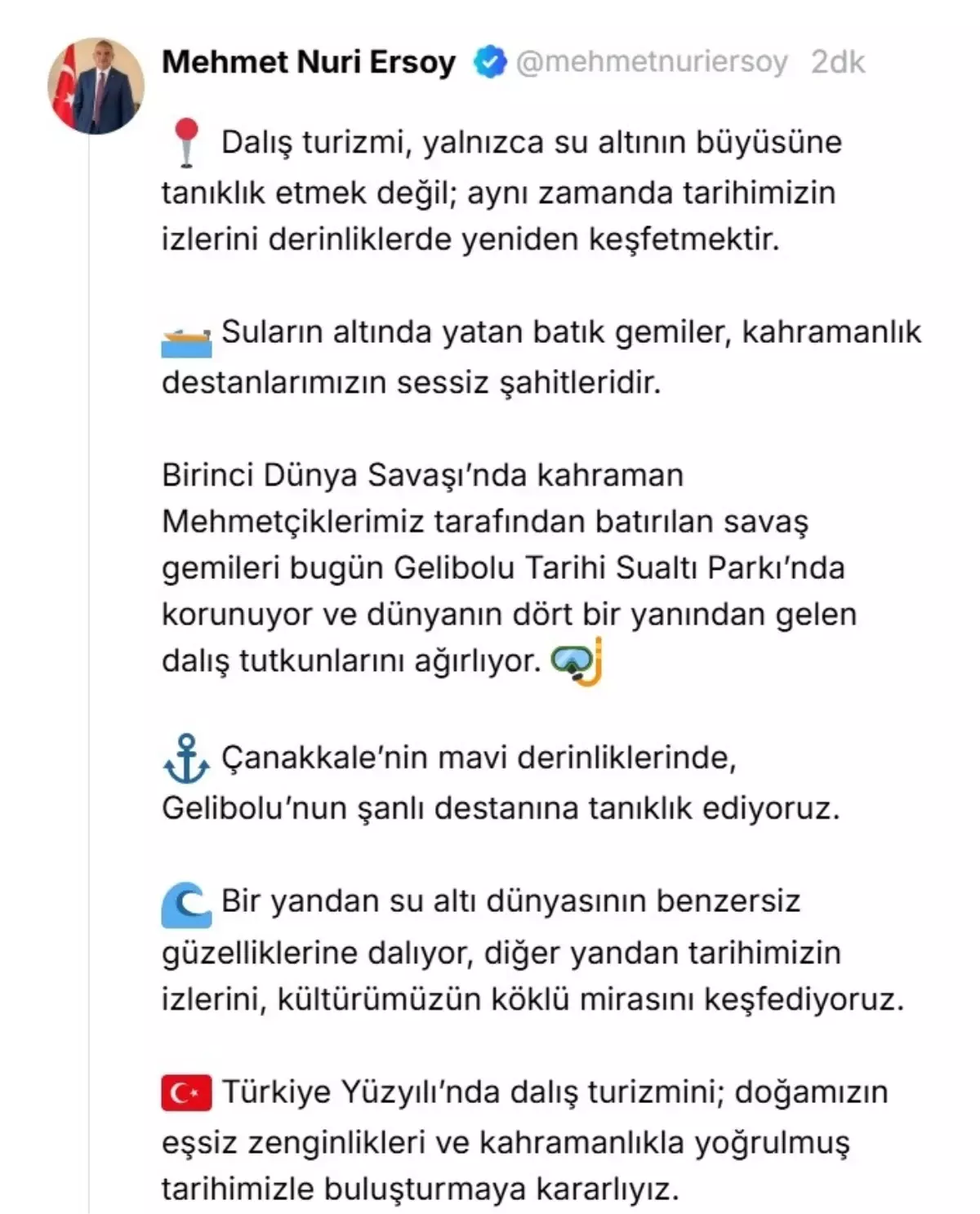 gelibolu tarihi sualti parki dalis turizminin merkezlerinden biri oluyor sen1Y2eI